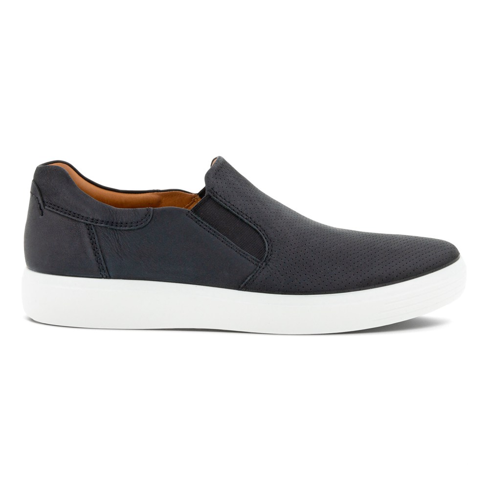 Slip On Hombre - ECCO Soft 7 - Negros - PLO724536